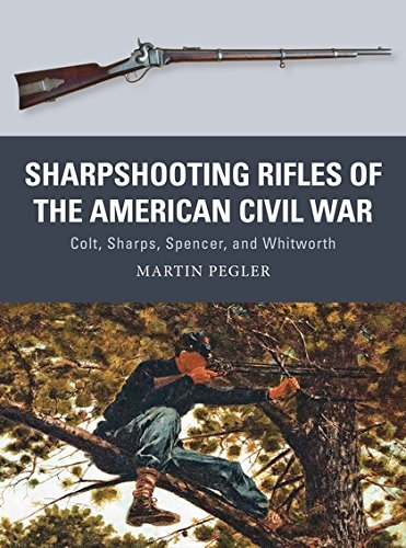 Book cover depicting a Civil War-era rifle and a sharpshooter in trees.