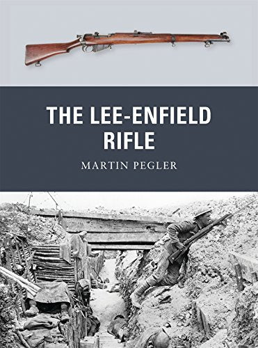 Lee-Enfield rifle book cover with a historical soldier image below.