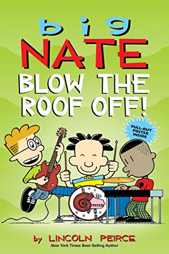 Book cover: "Big Nate" cartoon characters playing rock instruments.