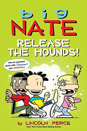 Book cover featuring Big Nate and two friends on a bright green background.