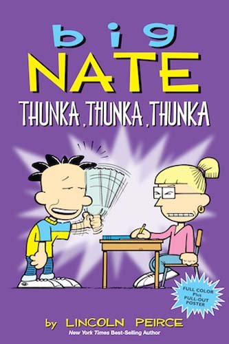 Book cover: “Big Nate: Thunka, Thunka, Thunka” featuring Nate and a classmate.