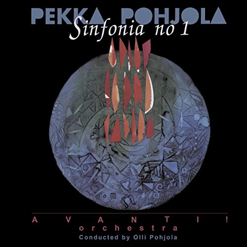 LP album cover for Pekka Pohjola's Sinfonia No 1, abstract design.