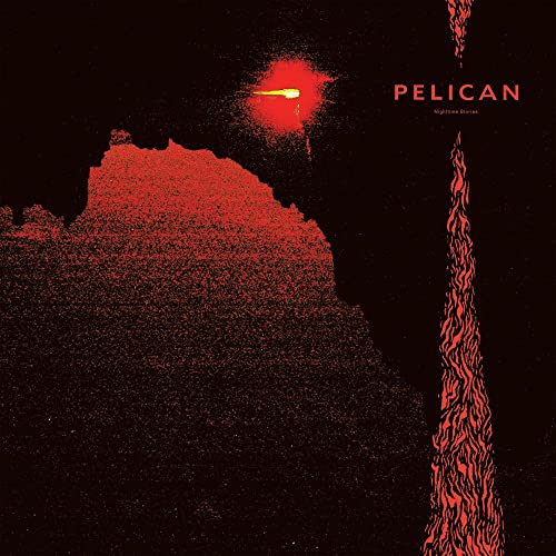 CD cover for Pelican’s “Nighttime Stories” with red and black abstract art.