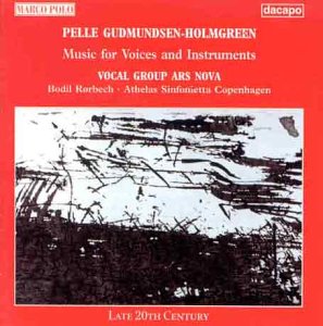 CD cover for Pelle Gudmundsen-Holmgreen’s “Music for Voices and Instruments.”