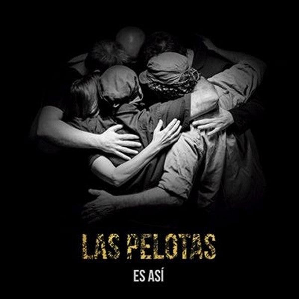 Black and white album cover featuring a group of people embracing.