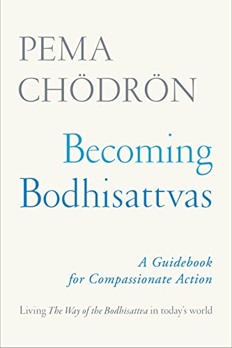 Book cover: "Becoming Bodhisattvas" by Pema Chödrön, cream background.