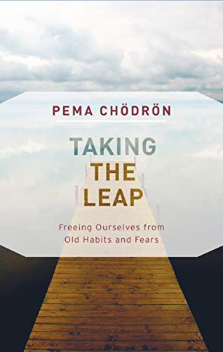 Book cover: “Taking the Leap” by Pema Chödrön, with a pier image.