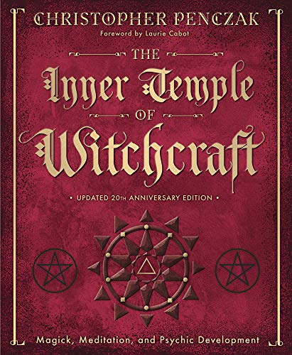 Red book cover with ornate title and central pentagram symbol.