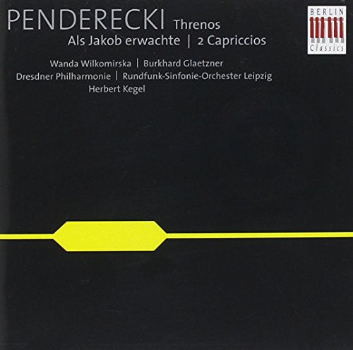 Penderecki / Wilkomirska / Gla - Threnos, Als Jacob Erwachte, 2 Capriccios [CD]