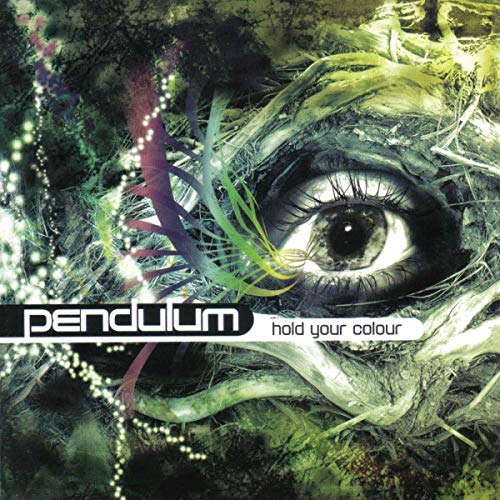 Album cover for Pendulum’s “Hold Your Colour” featuring a large eye and abstract art.