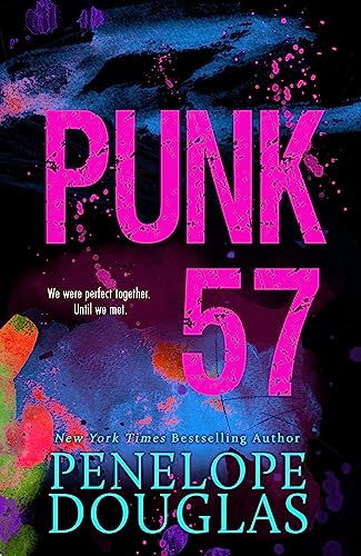Book cover for "Punk 57" with bright pink text on a dark, splattered background.