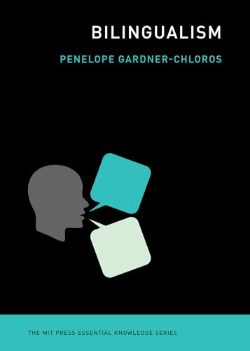 Book cover for "Bilingualism" with a profile and speech bubbles.