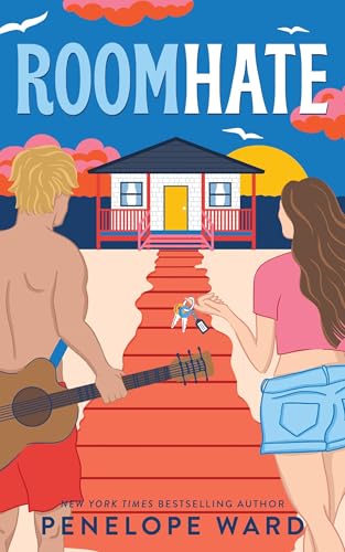 Book cover depicting a house, two figures, and a small dog on stairs.