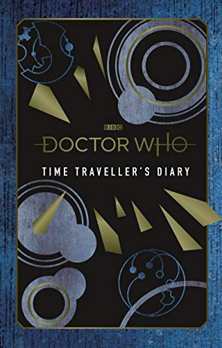 Black "Doctor Who: Time Traveller's Diary" cover with gold and blue designs.