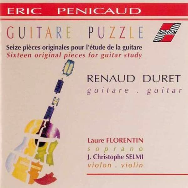 CD cover: fragmented guitar image with text, "Guitare Puzzle" and artist names.