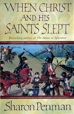 Book cover: “When Christ and His Saints Slept” depicts a medieval battle scene.