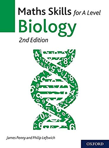 Book cover: “Maths Skills for A Level Biology” with DNA graphic.
