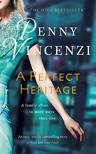 Book cover: "A Perfect Heritage" by Penny Vincenzi, featuring a woman in teal.