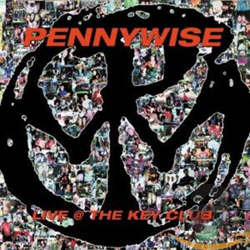 Pennywise “Live” CD cover: black smiling face filled with crowd photos.