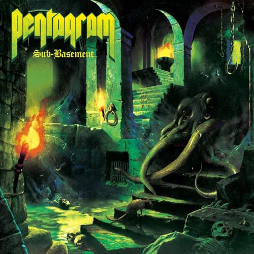 Album cover for Pentagram’s “Sub-Basement” featuring a monster in a dungeon.