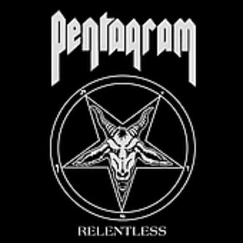 Pentagram “Relentless” CD cover: goat skull within a pentagram circle.