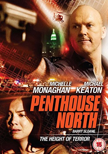 DVD cover for "Penthouse North" featuring Michelle Monaghan and Michael Keaton.