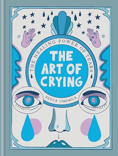 Book cover with illustrated face, eyes, and falling blue teardrops.