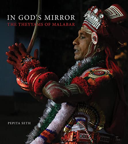 Book cover featuring a man in elaborate Theyyam ritual attire.