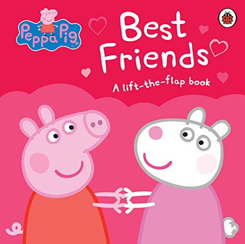 Peppa Pig and Suzy Sheep on a pink “Best Friends” lift-the-flap book.