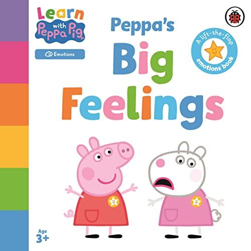 Cover of "Peppa's Big Feelings" lift-the-flap book featuring Peppa Pig.
