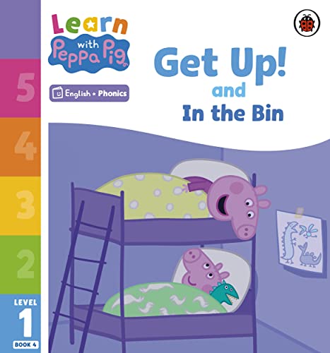 Peppa Pig phonics reader book cover, bright colors, children’s illustration.