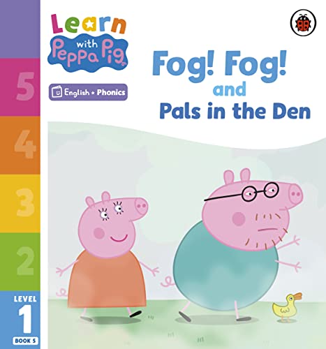 Learn with Peppa Pig" phonics book cover featuring Peppa and Daddy Pig.