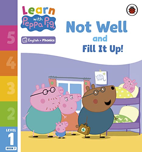 Peppa Pig phonics reader cover with Peppa, George, and Daddy Pig.