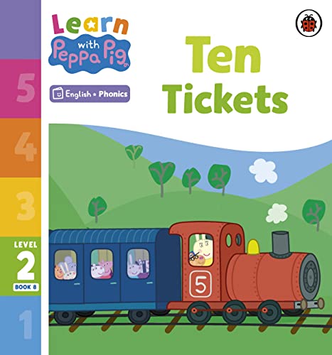 Peppa Pig phonics reader cover with a red train and characters.