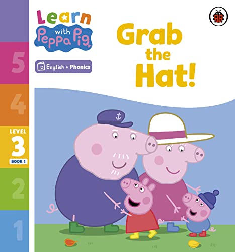 Peppa Pig and family illustrated on the cover of a phonics reader.