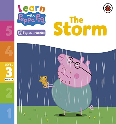 Peppa Pig book cover depicting a pink pig in the rain.