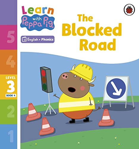 Peppa Pig phonics reader cover: a brown bull wearing a hard hat.