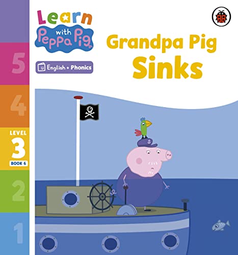 Peppa Pig phonics book cover featuring Grandpa Pig as a pirate captain.