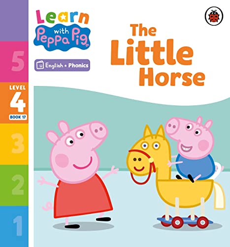 Peppa Pig phonics reader book cover featuring Peppa and a small horse.