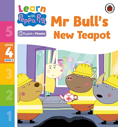 Peppa Pig phonics reader cover with Mr. Bull and animal construction workers.