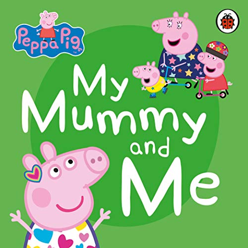 Peppa Pig book cover featuring Peppa and her mummy with family.