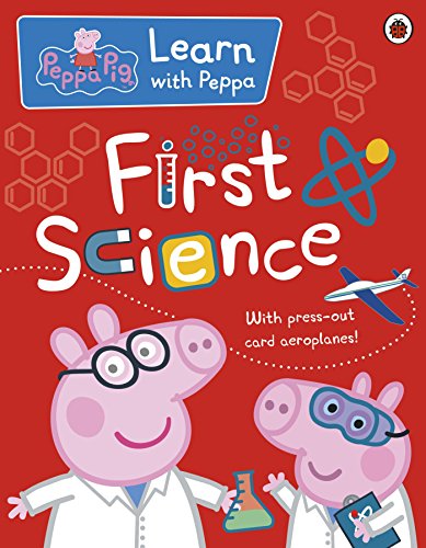 "Peppa Pig children's science book cover featuring Peppa and Mummy Pig in lab coats."