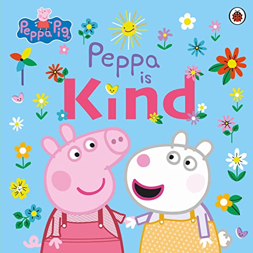 Peppa Pig book cover featuring Peppa and Suzy Sheep with flowers.