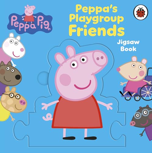 Peppa Pig jigsaw book cover featuring Peppa and her playgroup friends.