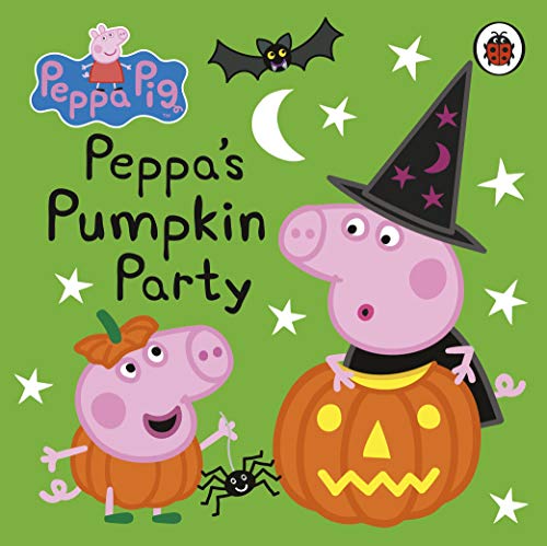 Peppa Pig Halloween book cover with Peppa, pumpkins, and a witch’s hat.