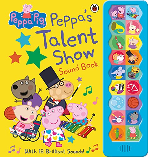 Peppa Pig sound book with colorful characters and musical buttons.