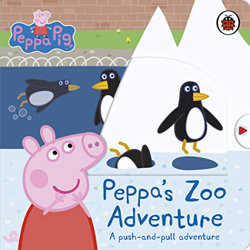 Peppa Pig book cover with penguins and a pink pig character.