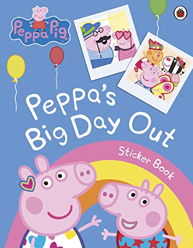 Peppa Pig sticker book cover with Peppa, George, and photo illustrations.