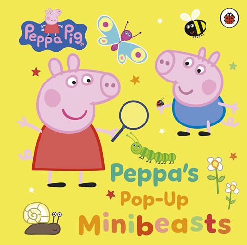 Peppa Pig and George explore with insects and a pop-up book.