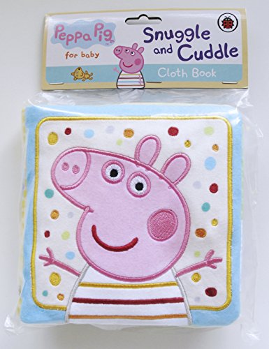 Soft cloth book featuring Peppa Pig’s face, packaged in plastic.